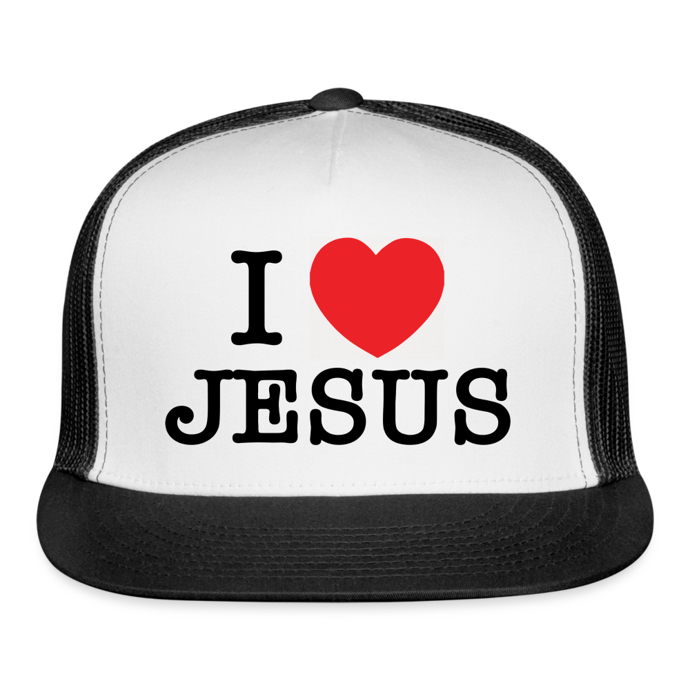 I Love Jesus Hat - blk - white/black